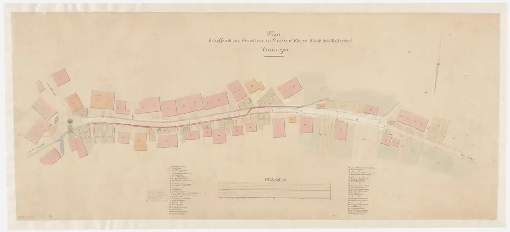 Weiningen: Korrektion der Badenerstrasse im Unterdorf; Situationsplan