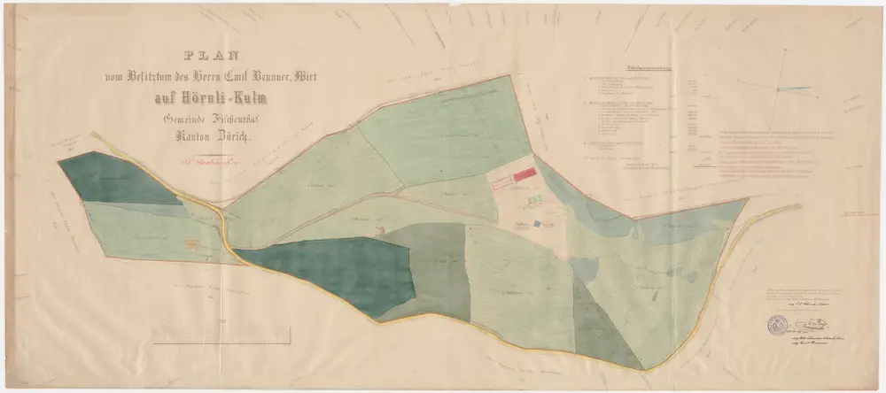 Fischenthal: Besitz des Emil Brunners, Wirt auf Hörnli Kulm; Grundriss