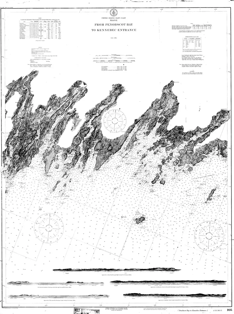 Nautical Chart of the Eastern Coast of the United States