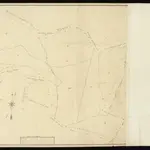 HZAN GA 100_Nr. 372_ : Schrozberg; "Geometrischer Plan über den ... vordern und hintern Schorrenwald";Kohler jun., Geometer in Rothenburg;60 Ruten = 14,1 cm;110 x 61 cm; Norden oben;Papier auf Leinwand; Federzeichnung; Grenzsteine nummeriert; Anlieger namentlich verzeichnet.