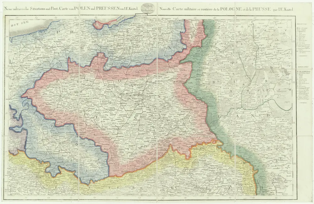 Neue militairische Situations- und Post-Carte von Polen und Preussen