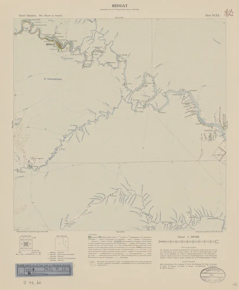 Rengat / opgenomen door den Topografischen Dienst in 1935-1936