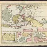 4 Partie de la nouvelle grande carte des Indes Orientales, contenant les Isles de Borneo, Java, Celebes, Mindanao, Gilolo, Molucques, La Nouvelle Guinée, La Nouvelle Bretagne, & les Nouvelles Philippines; avec les Isles de Sumbawa, Serbira, Solor, Bouton & Pangesane ...