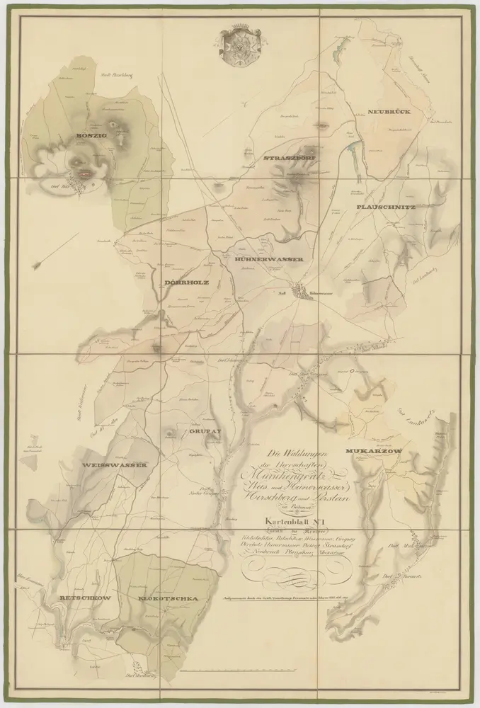 Die Waldungen der Herrschaften Münchengrätz Weis- und Hünerwasser Hirschberg und Perstein in Böhmen