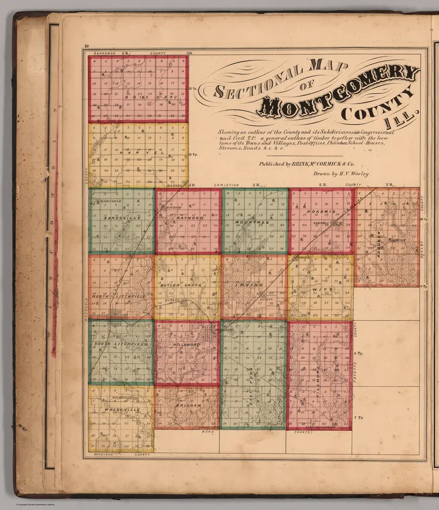 Sectional Map of Montgomery County, Ill.