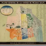 (With directional lighting)  Plano General De La Ciudad de Mejico 1849