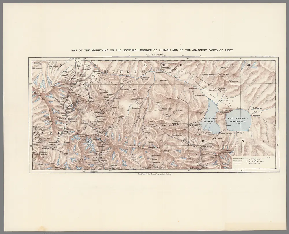 Map of the Mountains on the Northern Border of Kumaon and of the Adjacent Part of Tibet.