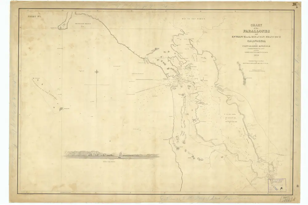 Chart of the Farallones and Entrance to the Bay of San Francisco California