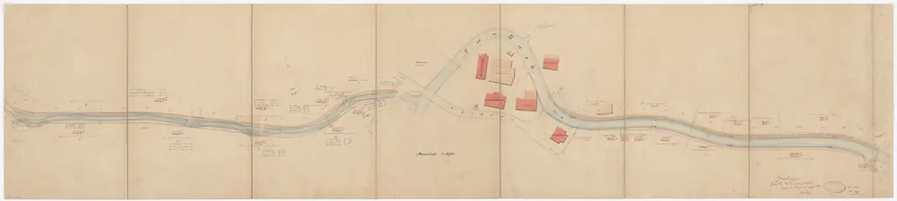 Mönchaltorf: Aabach und Mettlenbach (Lieburgerbach) bis zum Fabrikkanal der Firma Weber, projektierte Korrektion; Situationsplan