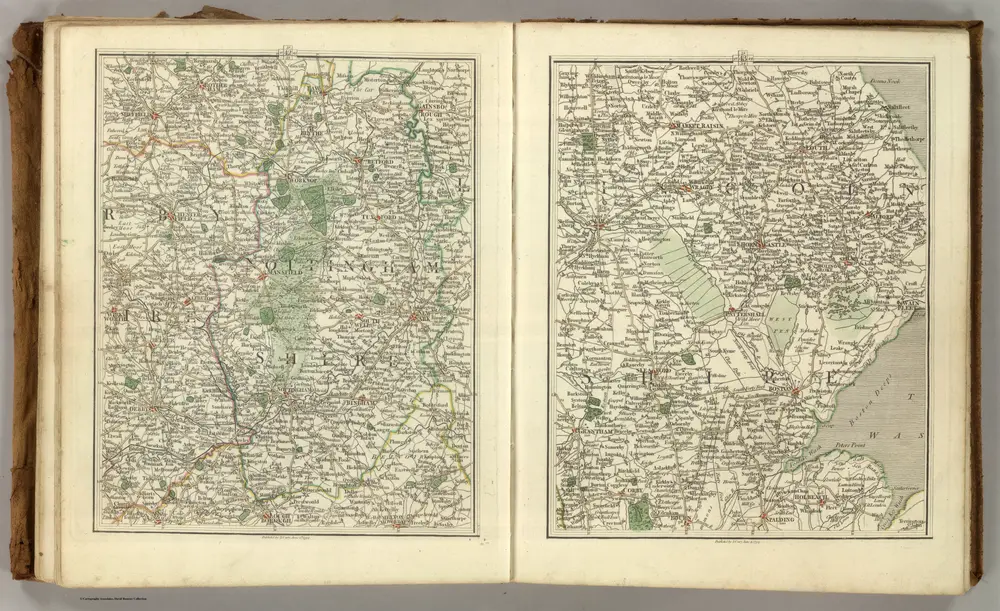 Sheets 42-43.  (Cary's England, Wales, and Scotland).