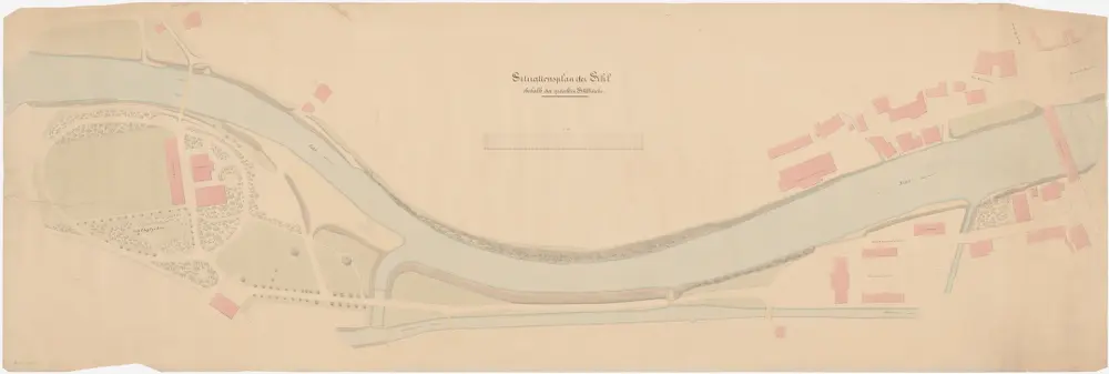 Enge, Aussersihl, Wiedikon: Sihl vom Sihlhölzli bis zur Sihlbrücke; Situationsplan (Sihl-Gebiet Nr. 12 a)