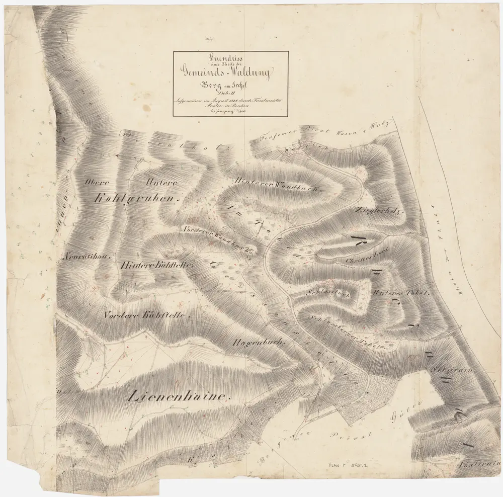 Berg am Irchel: Gemeindewaldung: Lenenheini (Lienenhaine), Neurütihau, Cholgruben, Hagenbuch, Zieglerholz, Jöslirain; Grundriss (Tab. II)