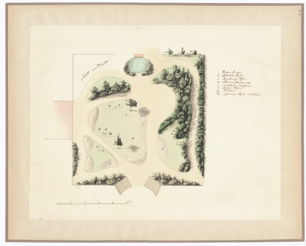 Haus zum Rechberg, Hirschengraben 40: Garten; Situationsplan