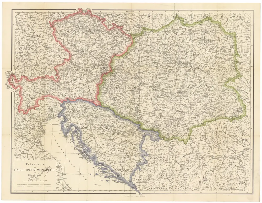 Triaskarte der Habsburger Monarchie