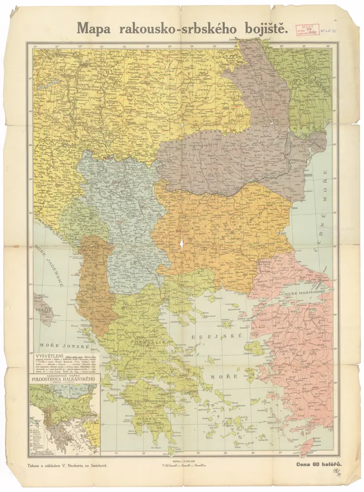 Mapa rakousko-srbského bojiště