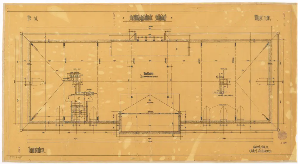 Bülach: Bezirksgebäude, Dachboden; Grundriss (Nr. 10)