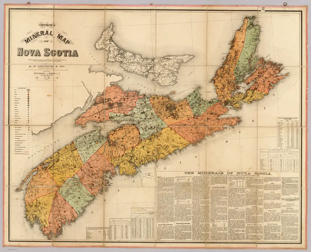 Church's mineral map of Nova Scotia.