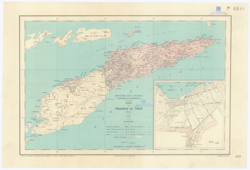 Carta da provincia de Timor