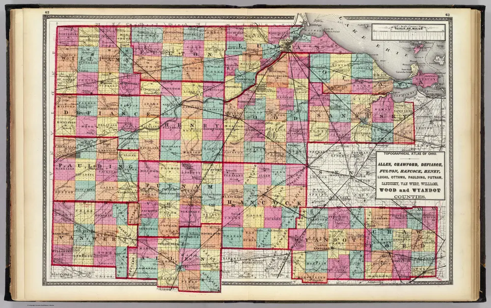 Allen, Crawford, Defiance, Fulton, Hancock, Henry, Lucas, Ottawa, Paulding, Putnam, Sandusky, Van Wert, Williams, Wood and Wyandot counties.