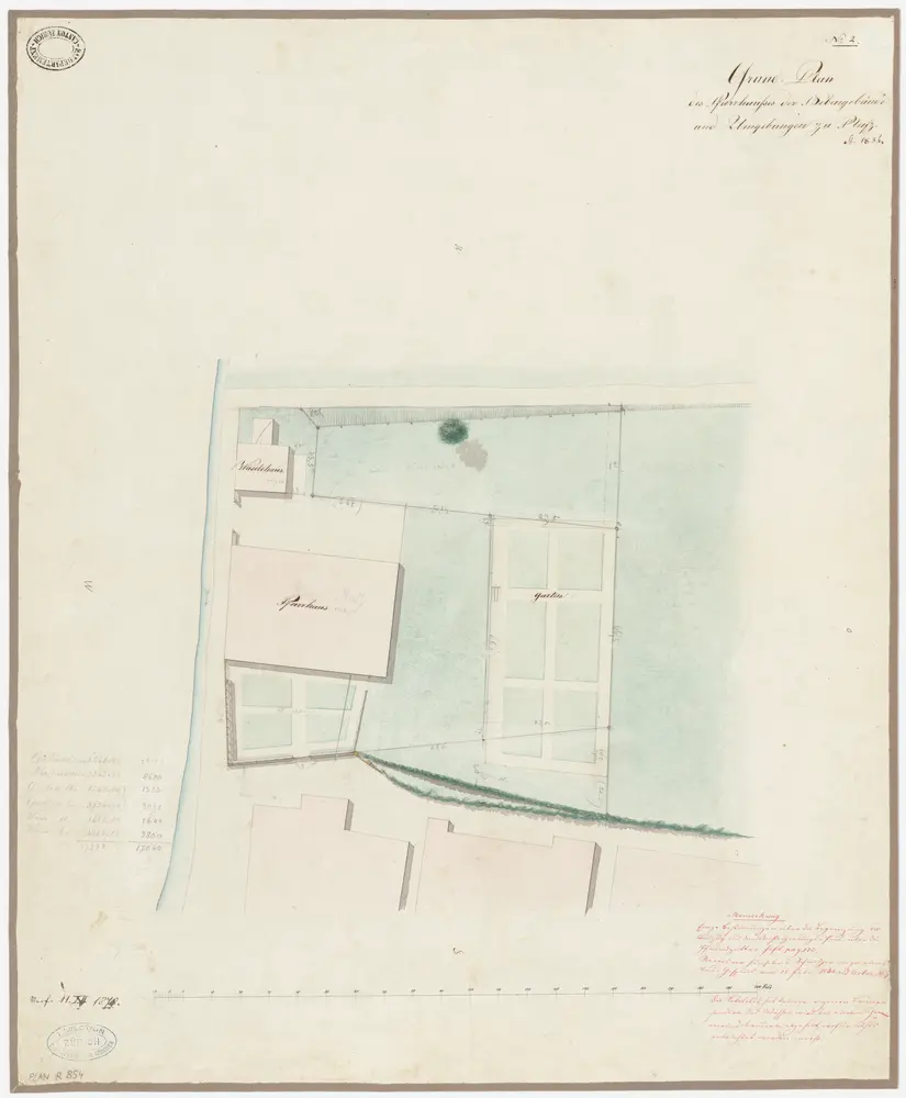 Rafz: Pfarrhaus und Umgebung; Grundriss (Nr. 2)