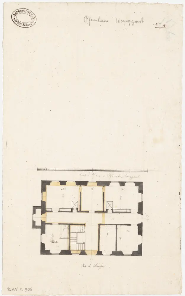 Henggart: Pfarrhaus, Erdgeschoss; Grundriss (Nr. 4)