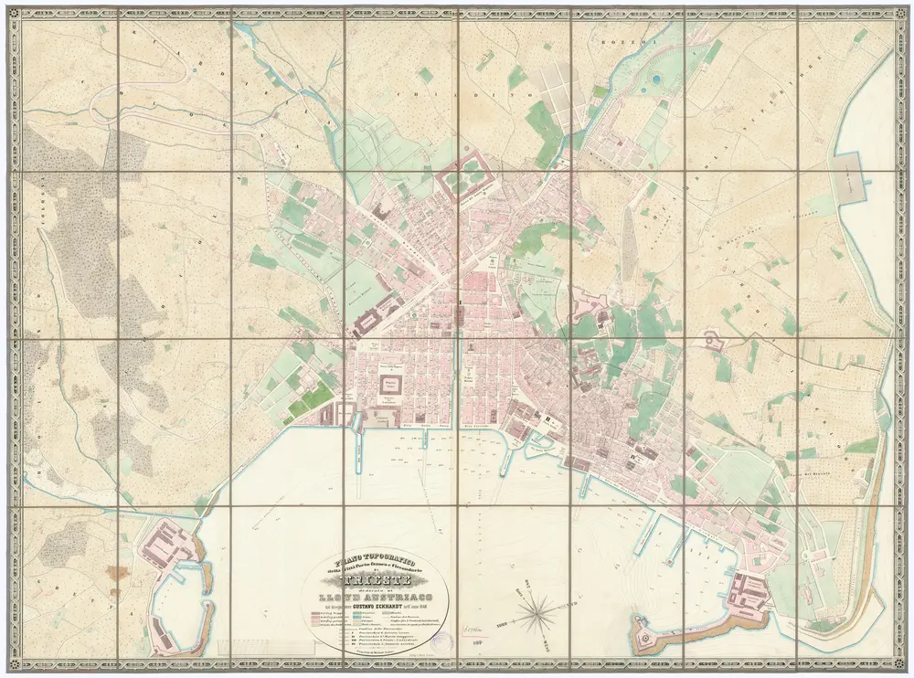 Piano topografico della citta porto-franco e circondario di Trieste