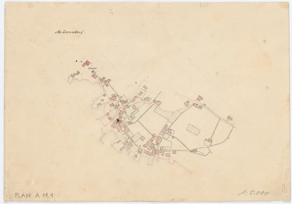 Vorlagen für die Topographische Karte des Kantons Zürich (Wild-Karte): Bezirk Meilen: Ortsplan: Männedorf