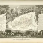 mapa z atlasu "Atlas National Illustré des 86 Départements et des Possessions de la France Divisé par Arrondissements, Cantons et Communes, avec le tracé de toutes les routes, chemins de fer et canaux"