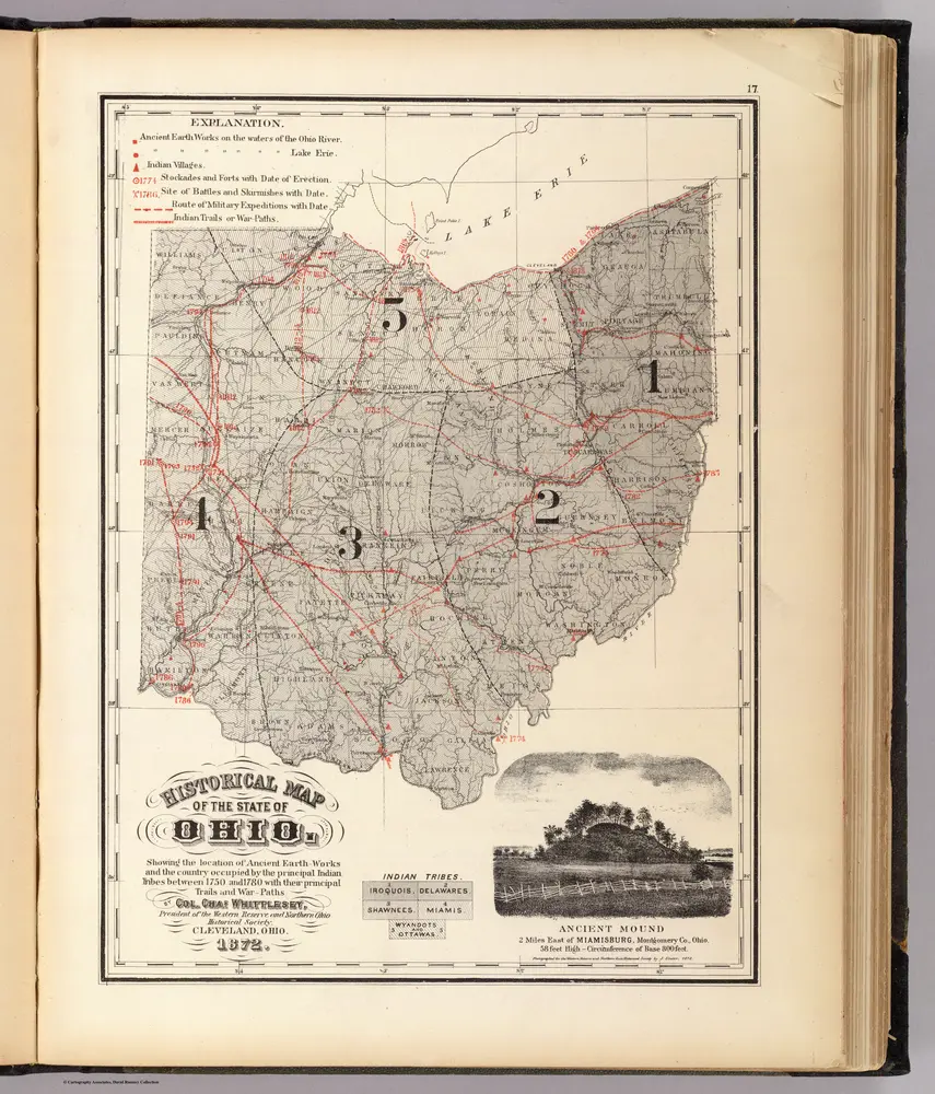 Historical map of the State of Ohio.