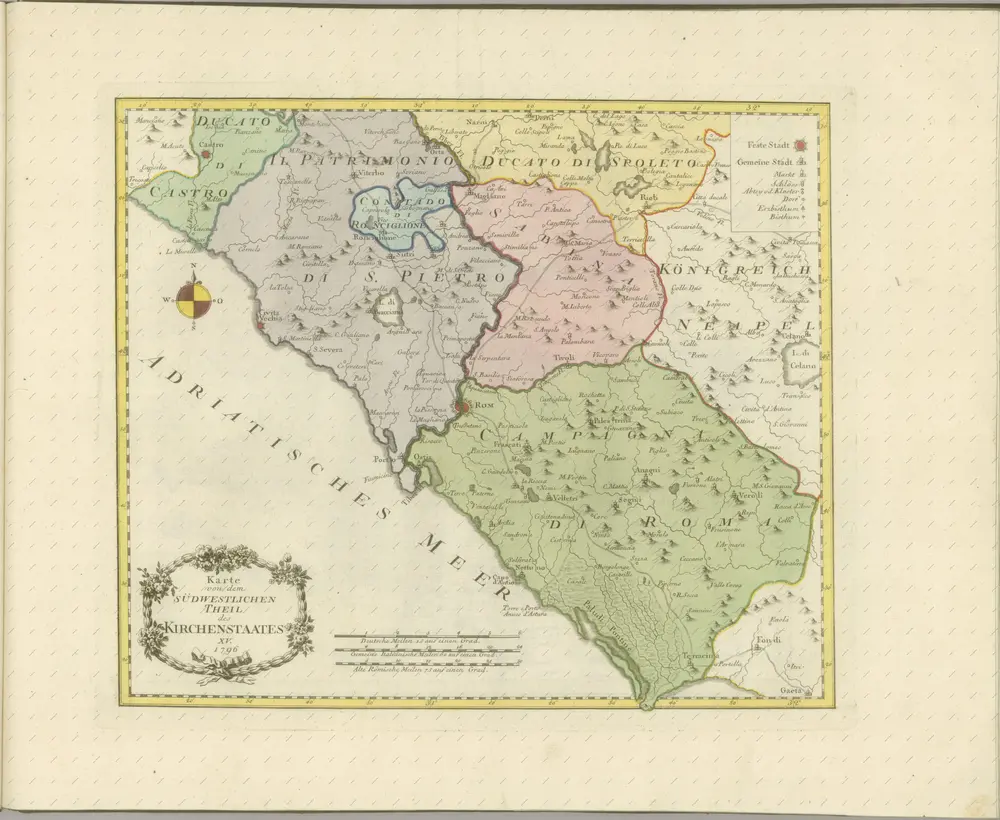 mapa z atlasu "Atlas von Italien"