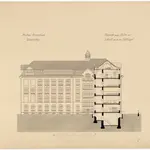 Winterthur: Technikum, Ostbau, Fassade gegen Osten und Ostflügel; Schnitt (Nr. 9)