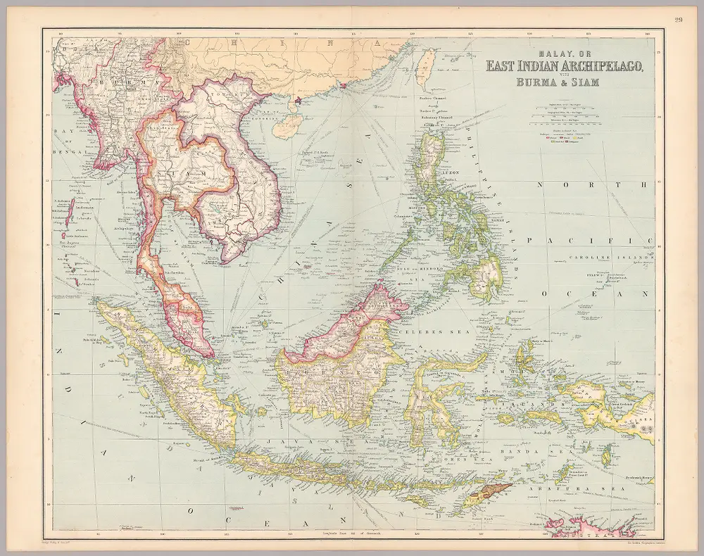 Malay or East Indian Archipelago with Burma & Siam.