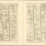 mapa z atlasu "The Roads through England delineated or, Ogilby ́s Survey, Revised, Improved, and Reduced to a Size portable for the Pocket By John Senex F, R, S. Being an Actual Survey of all the Principal Roads of England, And Wales, Distinctly laid down on one hundred "