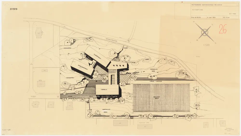 Wetzikon: Kantonsschule; Projekt 311919; Situationsplan