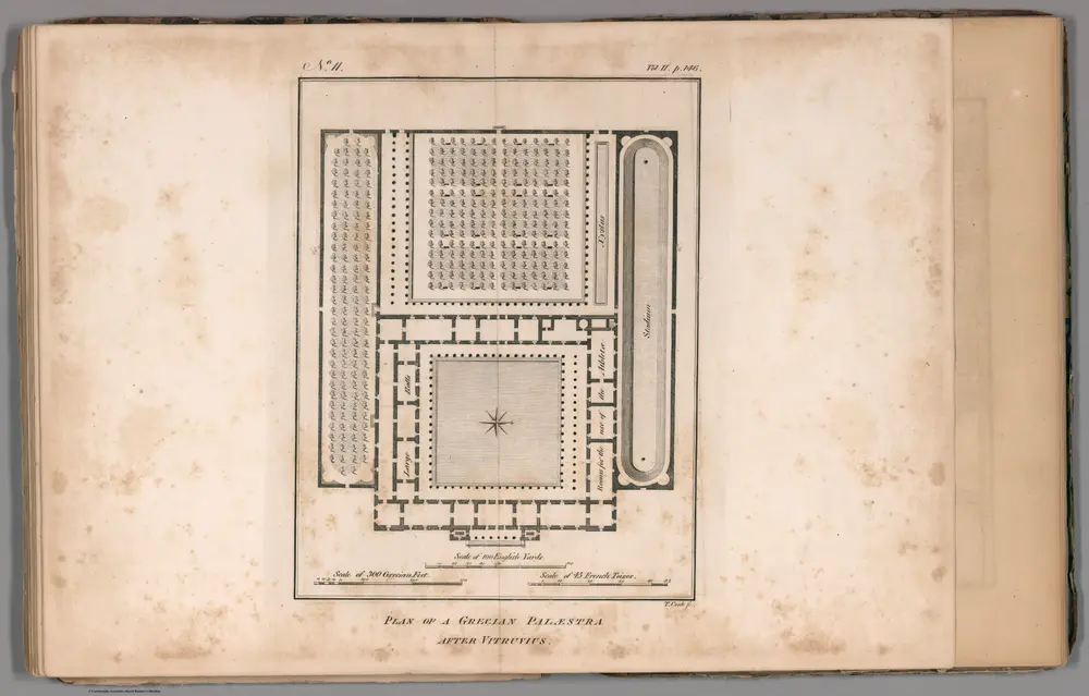 Plan of a Grecian Plaestra after Vitruvius. No. 11