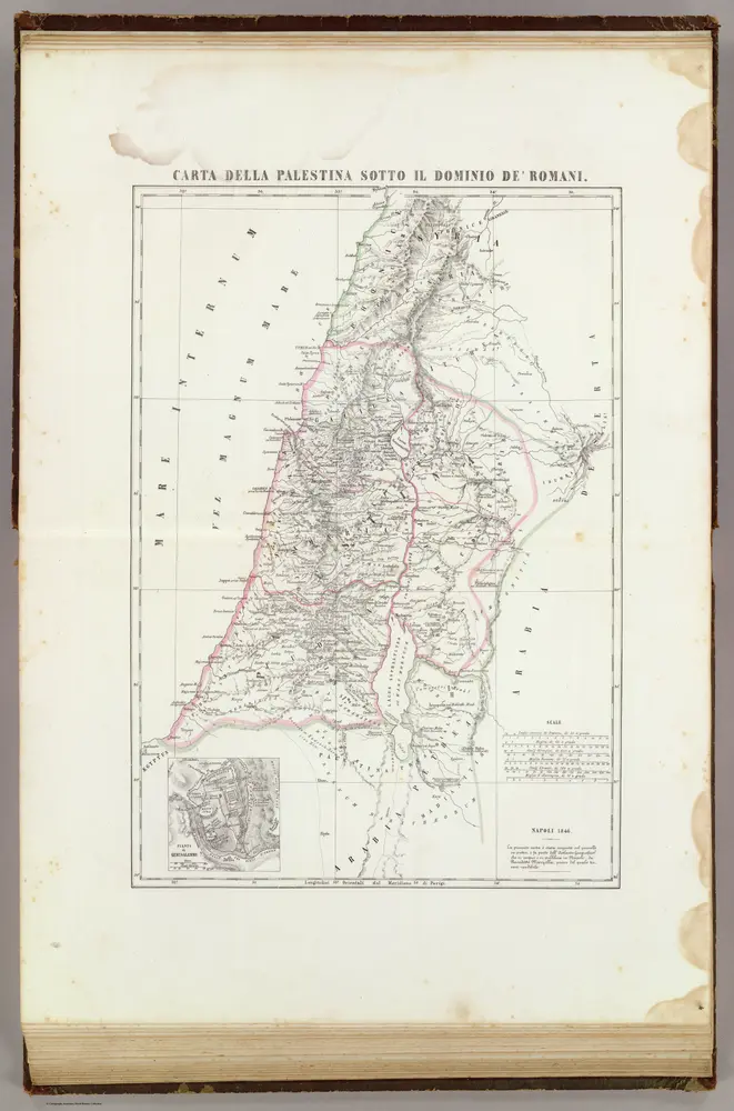 Carta della Palestina sotto il dominio de' Romani.