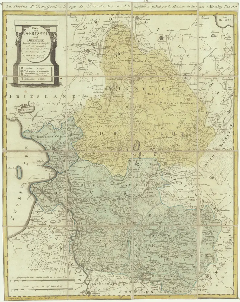 Carte von Over-Yssel und Drenthe