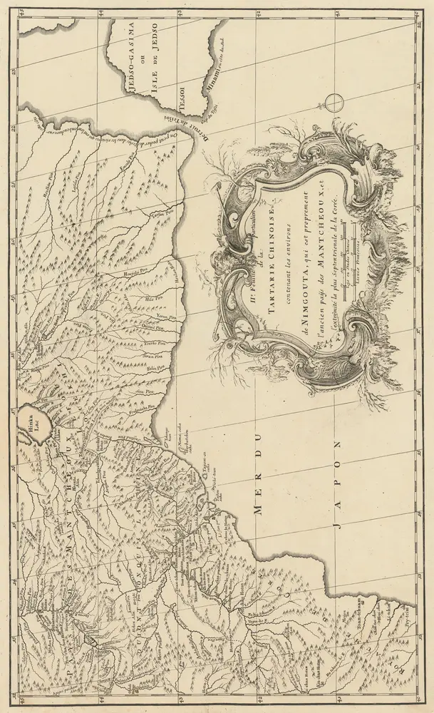 II.e Feuille particuliere de la Tartarie Chinoise contenant les environs de Nimgouta [...] [Karte], in: Nouvel Atlas De La Chine, de la Tartarie Chinoise Et Du Thibet, S. 64.