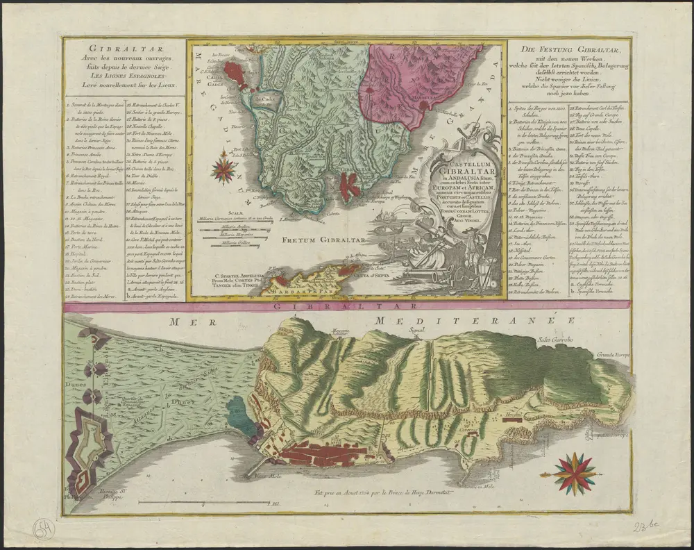 Castellum Gibraltar in Andalusia situm cum celebri freto inter Europam et Africam, annexis circumjacentibus portubus et castellis