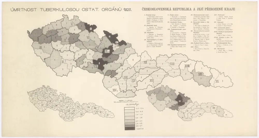 Československá republika a její přirozené kraje