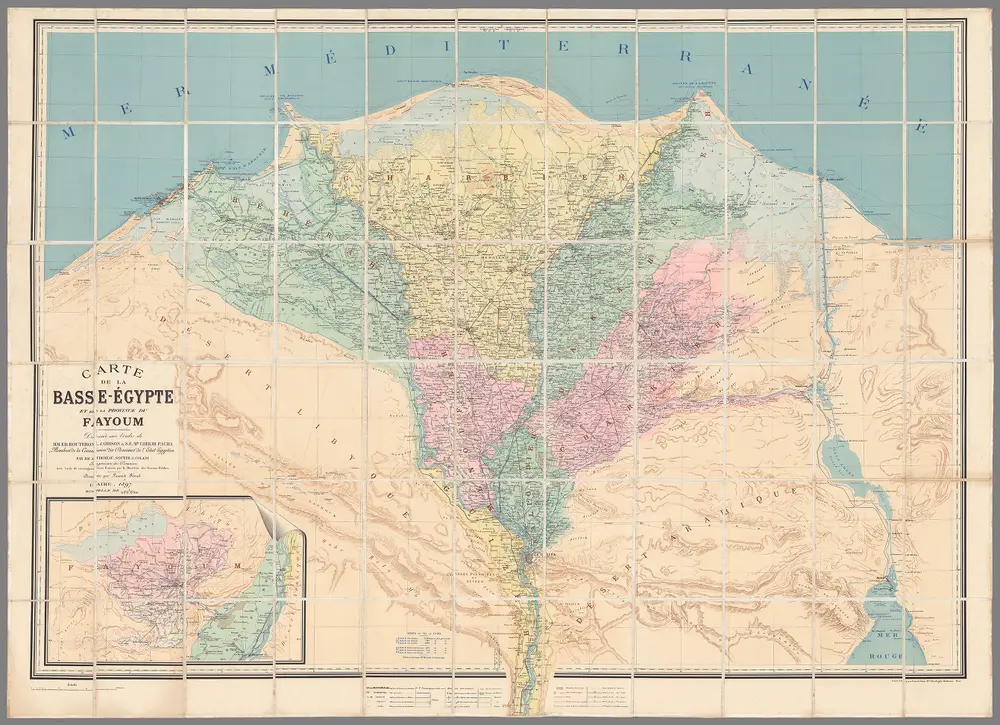 Carte de la Basse-Égypte et de la province du Fayoum