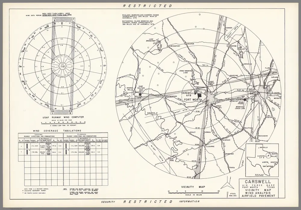 Carswell Air Force Base : Fort Worth Texas : Vicinity map