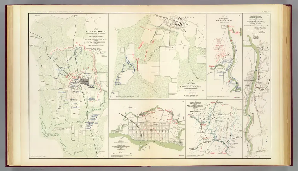 Battle of Corinth; Iuka; Bayou Fourche; Fredericksburg; Wilmington.