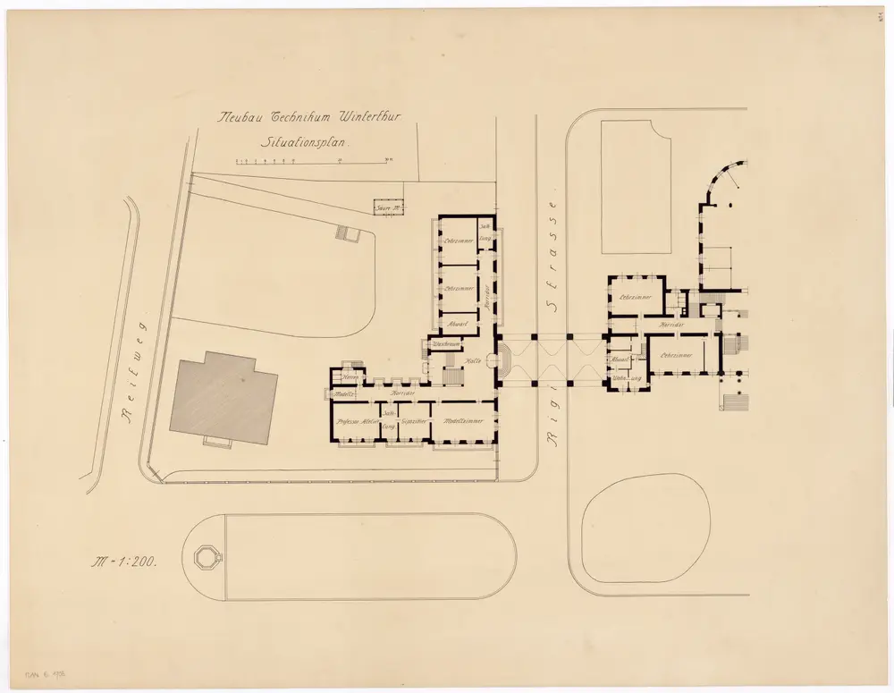 Winterthur: Technikum, Ostbau; Situationsplan (Nr. 1)