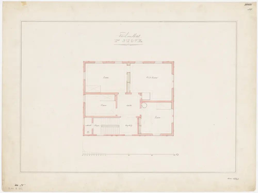 Fischenthal: Neues Pfarrhaus, Erdgeschoss; Grundriss (Nr. 11)