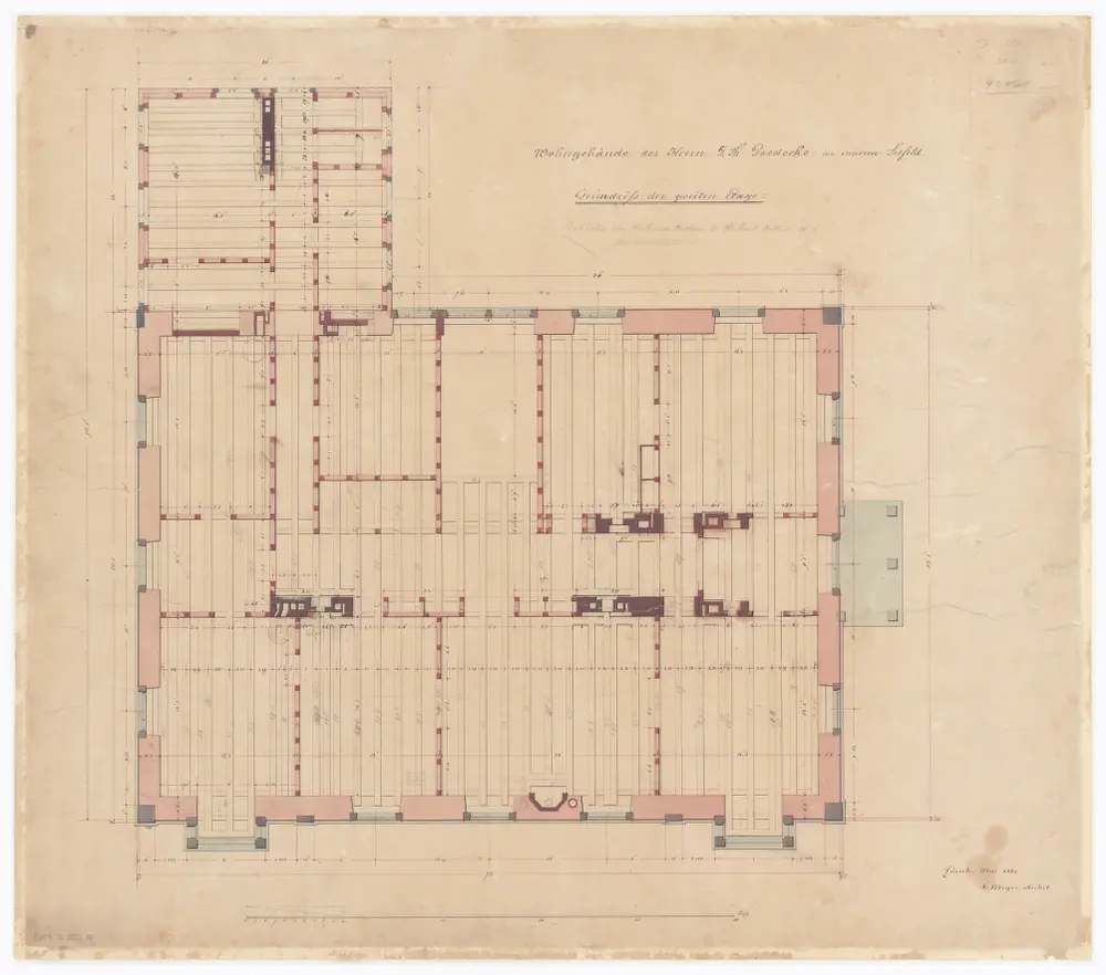 Goedecke-Haus, Seefeldstrasse 9: 2. Stock; Grundriss