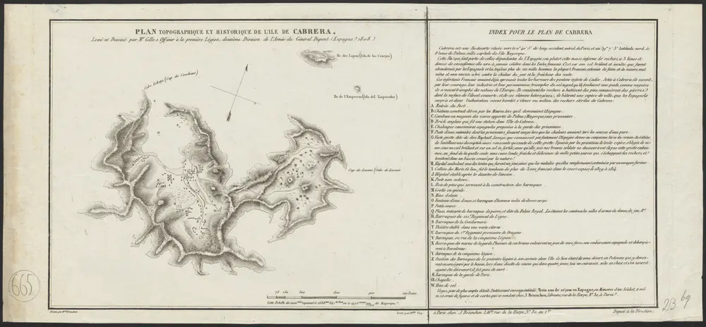 Plan topographique et historique de l'Ile de Cabrera