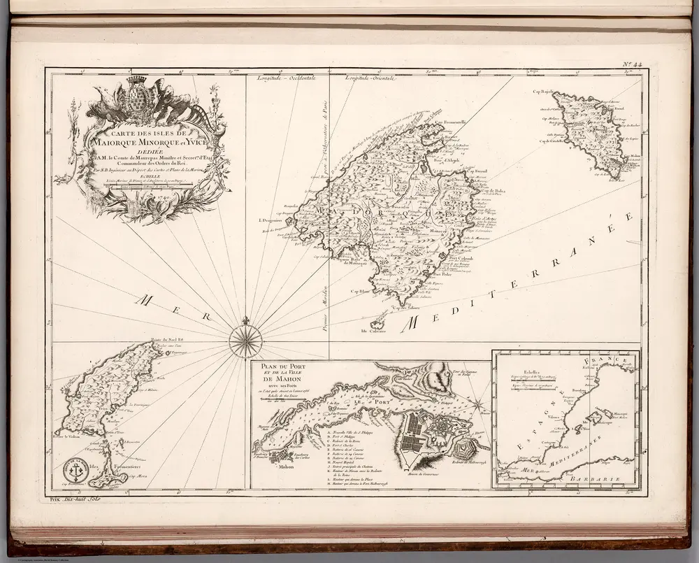 Carte des Isles de Majorque, Minorque et Yvice.