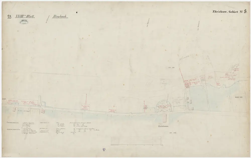 Hombrechtikon bis Zürich: Rechtes Ufer des Zürichsees; Grundrisse: Blatt 28: Riesbach