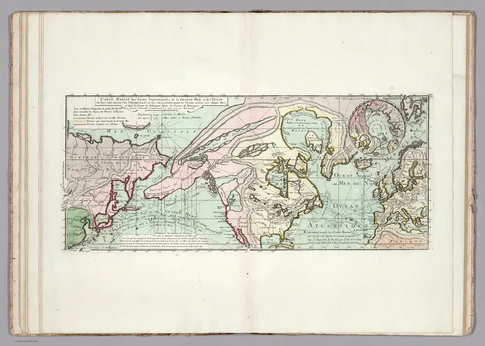 Carte marine des parties septentrionales de la Grande Mer, et de l'ocean